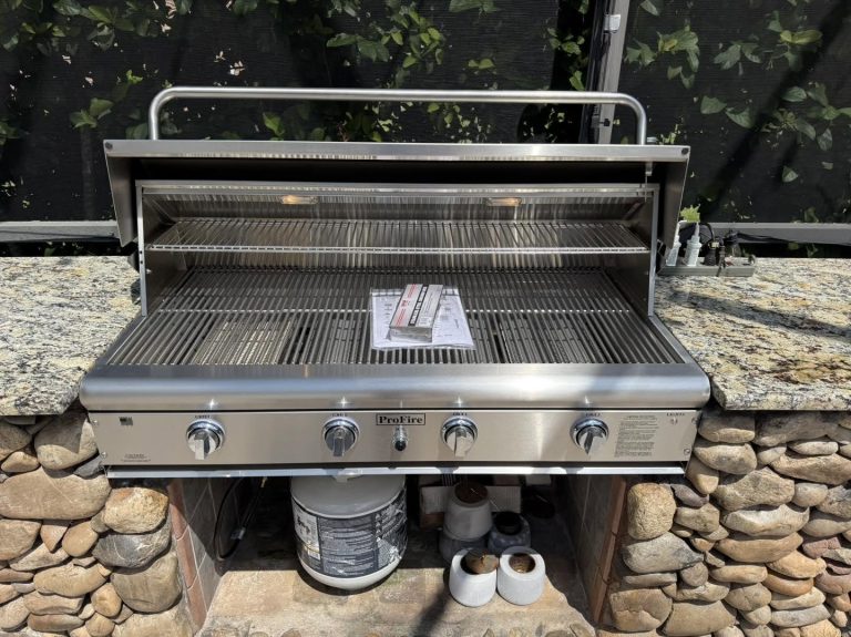 Outdoor kitchen upgraded from an old built-in grill to a new 48 inch grill (photo 3)