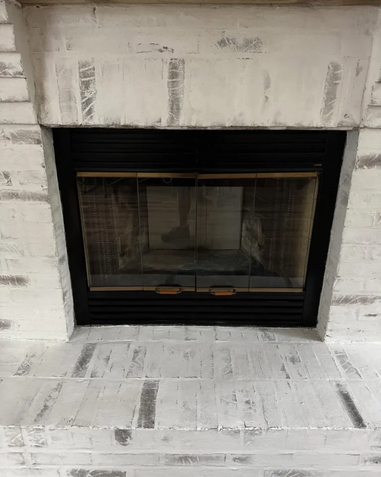 Old wood burning fireplace replaced with a Modern Flames electric fireplace